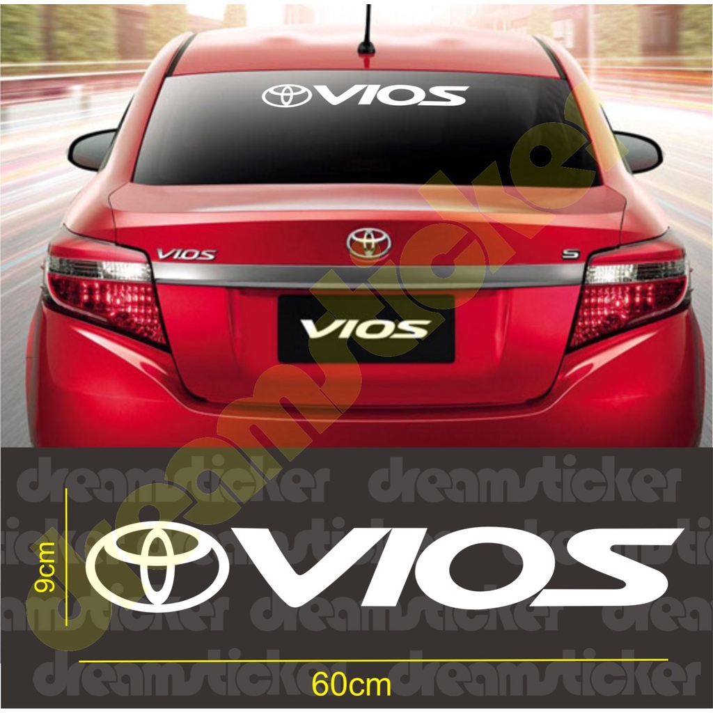 Sticker Stiker Mobil Toyota Vios Kaca Belakang