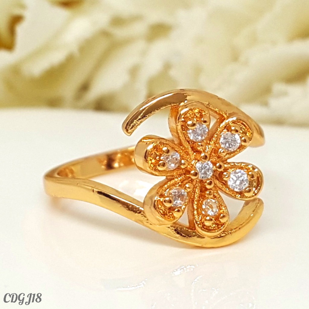 PGX Cincin Xuping Wanita Perhiasan Lapis Emas Aksesoris Fashion Premium - Z284