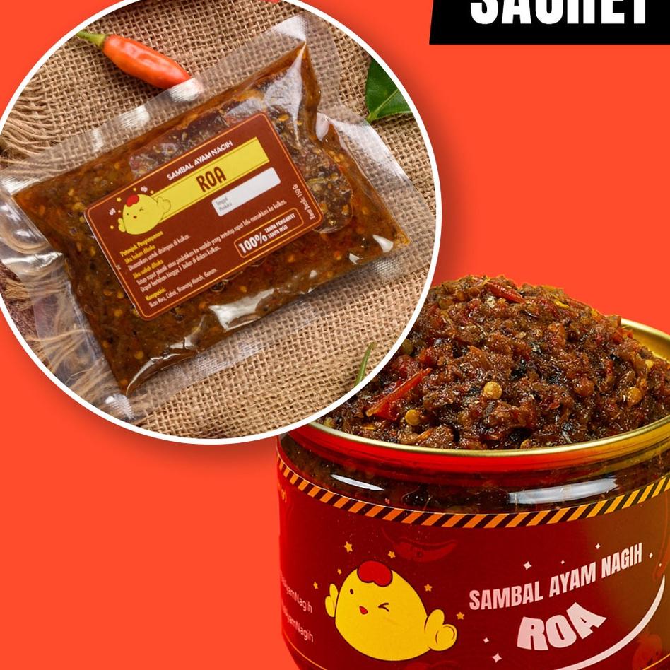 

➨ SAMBAL NAGIH - Sambal ROA Manado Sachet Khas masakan Manado ➫