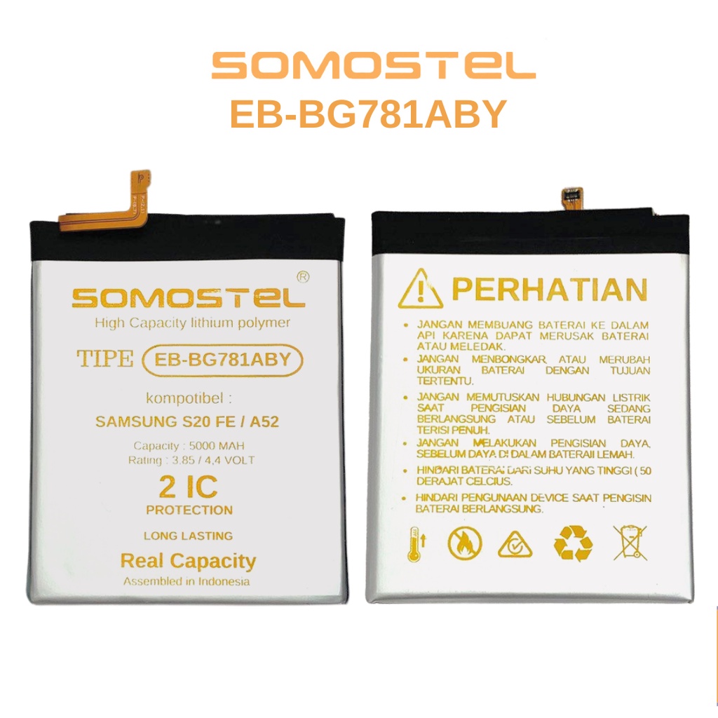Somostel - EB-BG781ABY Samsung S20 FE / A52 Batre Batrai Baterai