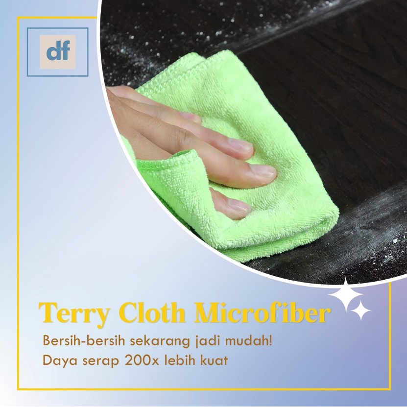 Premium Kain Lap Motor / Mobil / Meja / Kaca - Microfiber Towel 40x40 cm Tebal 320 GSM