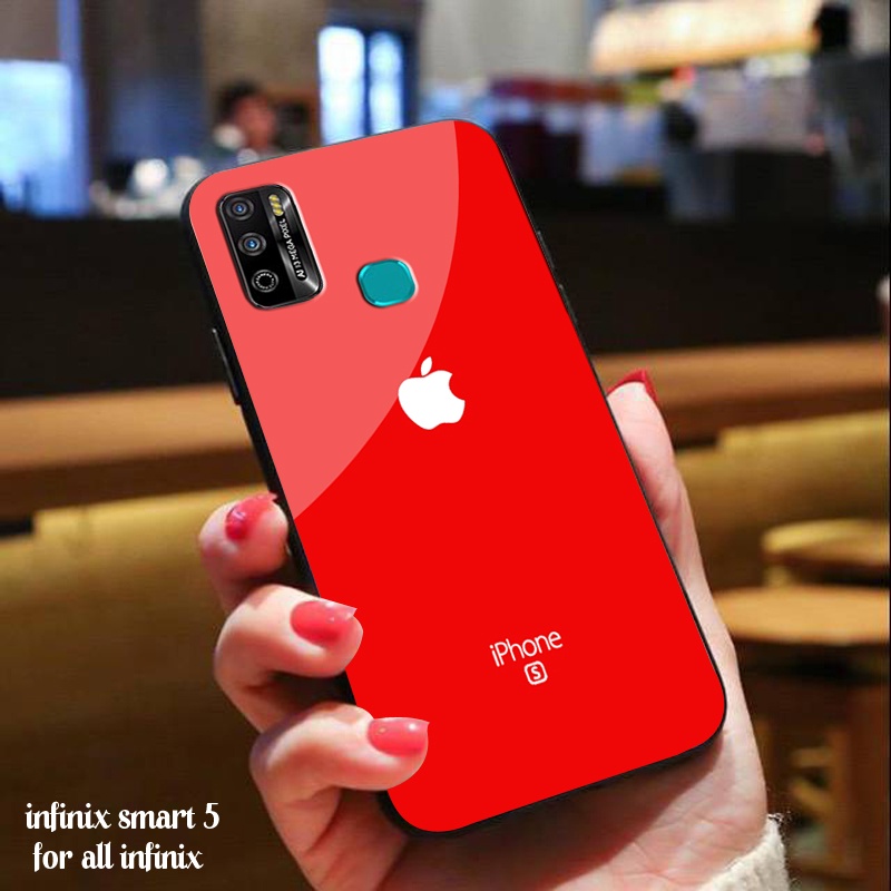 Legend Store - Softcase Glass Kaca  Infinix Smart 5 - Casing Hp For All Infinix - LS04 - Pelindung H