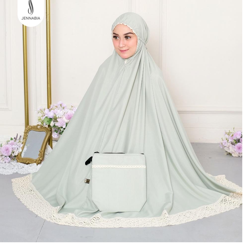 READY JENNABIA - Mukena Dewasa Polos Katun Premium Jumbo Murah