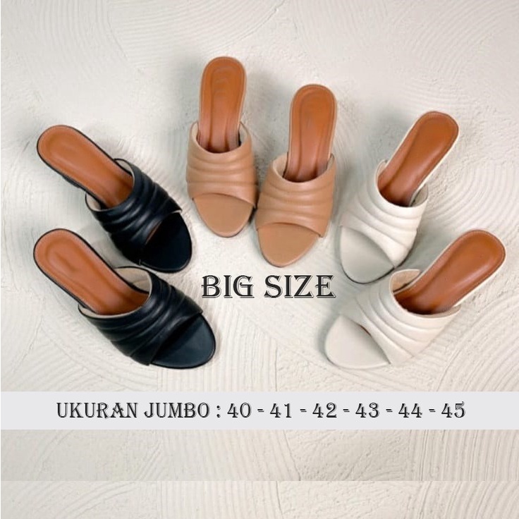 CHALONDRA BIG SIZE FOOTWEAR | Sandal Wanita Putih Heels Pesta-Kerja Ukuran Besar Jumbo 40-45