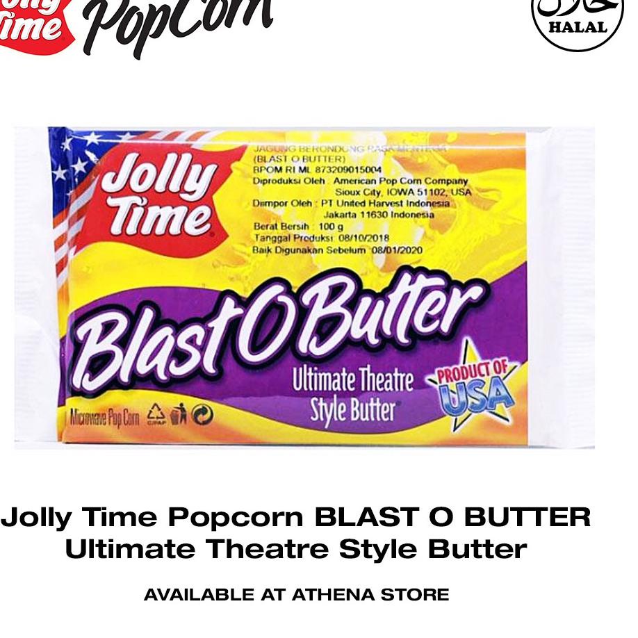 

New Mart1s6Rg Popcorn Jolly Time BLAST O BUTTER Ultimate Theatre Style Butter 100gr