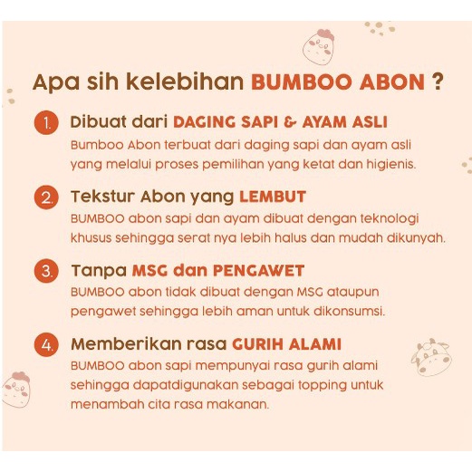 BAREFOOD BUMBOO Abon Sapi &amp; Ayam 100gr | MPASI Non MSG