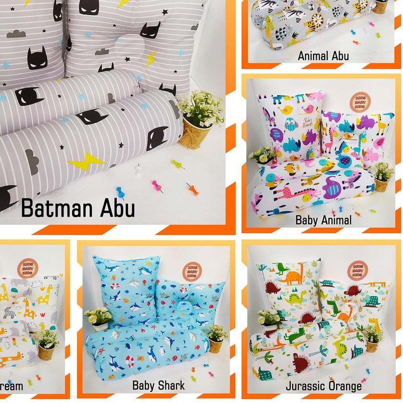 ◙ Bantal Bayi Set Guling (1 Bantal + 2 Guling) - Set Bantal Guling Bayi ANTI BENJOL & GATAL ✰