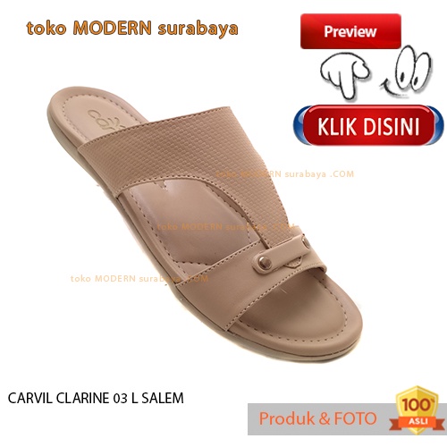 Sandal wanita casual sendal slide flat CARVIL CLARINE 03 L