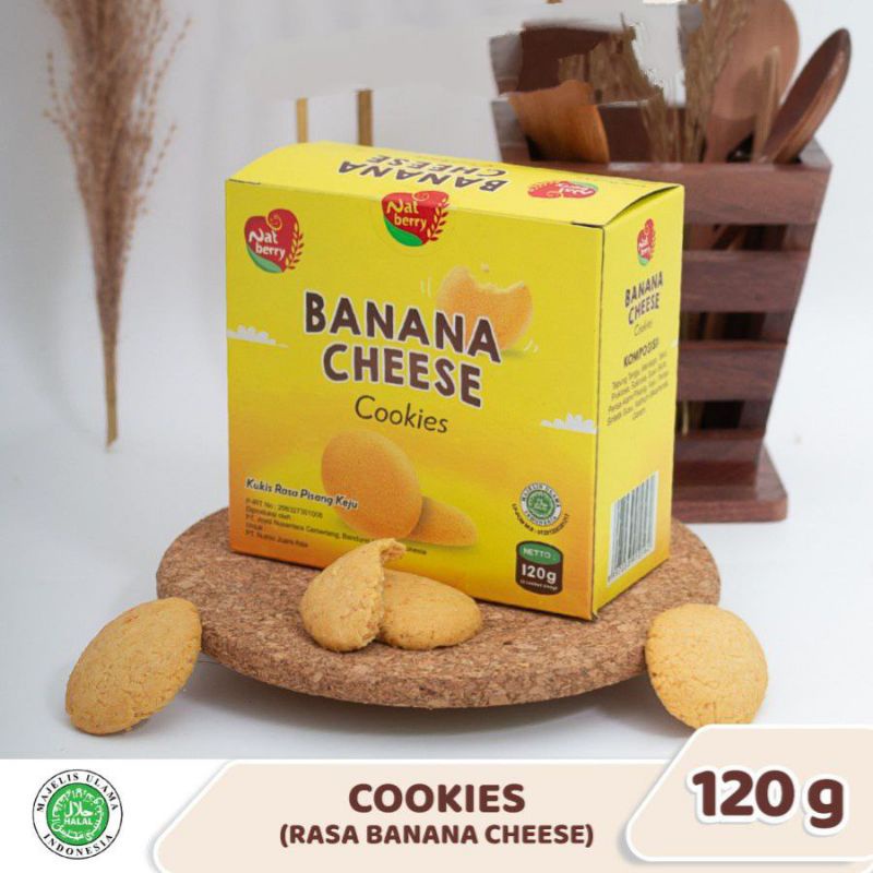 

Nat Berry Banana Cheese Cookies Kukis Rasa Pisang Keju 120g