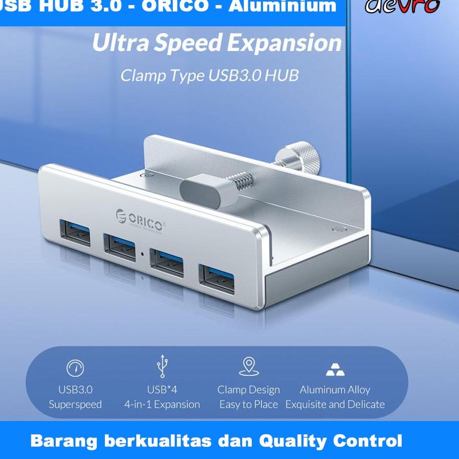 ➢ USB Hub 3.0 Clip-on Type Aluminium 4 Port - Orico MH4PU ✯