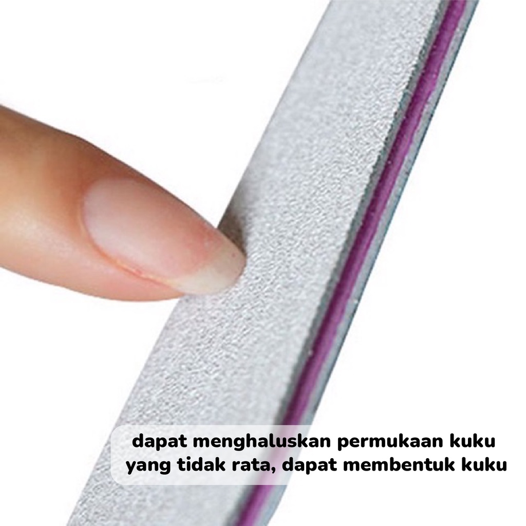 Pretty NAIL FILE LURUS KIKIR 100/180 file nail buffer nailart 100 / 180 pengasah kuku asah/Kikiran kuku/Alat kikir kuku