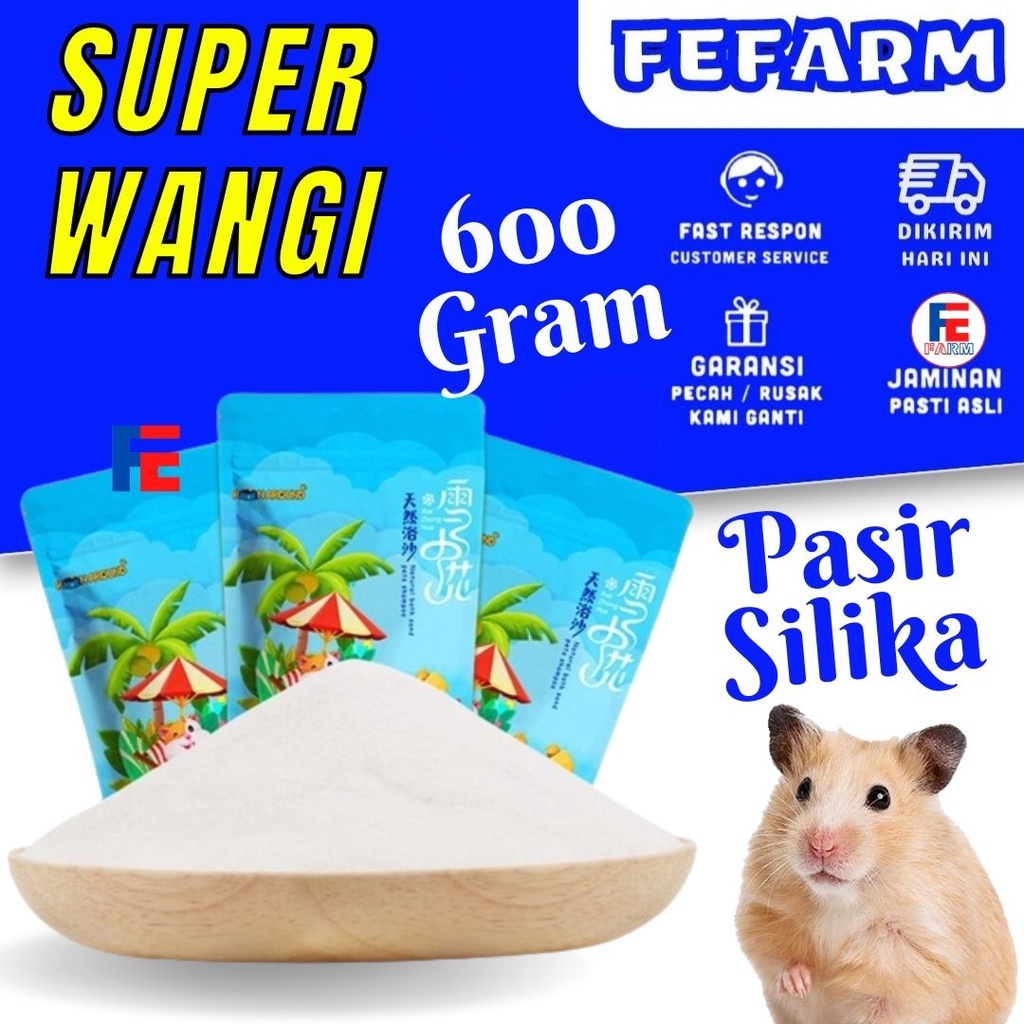 Pasir Mandi Hamster Marsa 1kg Hamster Bathing Sand FEFARM