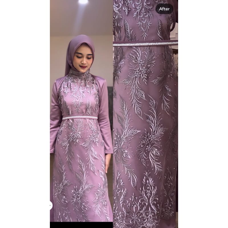 FABILA DRESS INNER DRESS + BELT + OUTER / Gamis Kondangan BAJU DEWASA MURAH TERBARU 2023 Busui Friendly