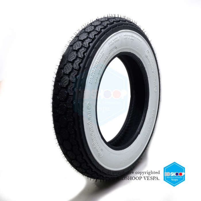 Ban Continental K62 White Wall Size 3.50-10Inc Tubeless Vespa