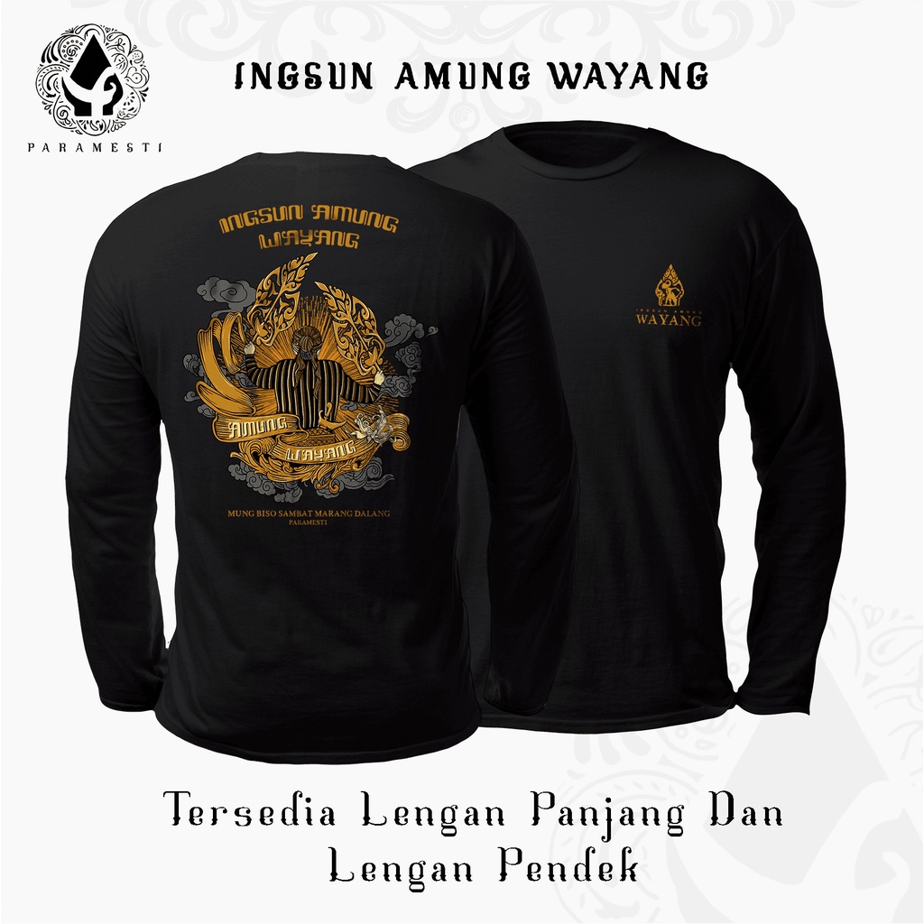 Kaos Lengan Panjang Jawa Dalang Ingsun Amung Wayang - Seni Budaya