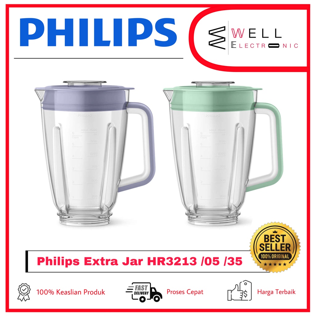 PHILIPS HR3213/05 HR3213/35 Plastic/Mika Extra Jar Besar HR 3213 Untuk HR2221 / HR2222 / HR2223