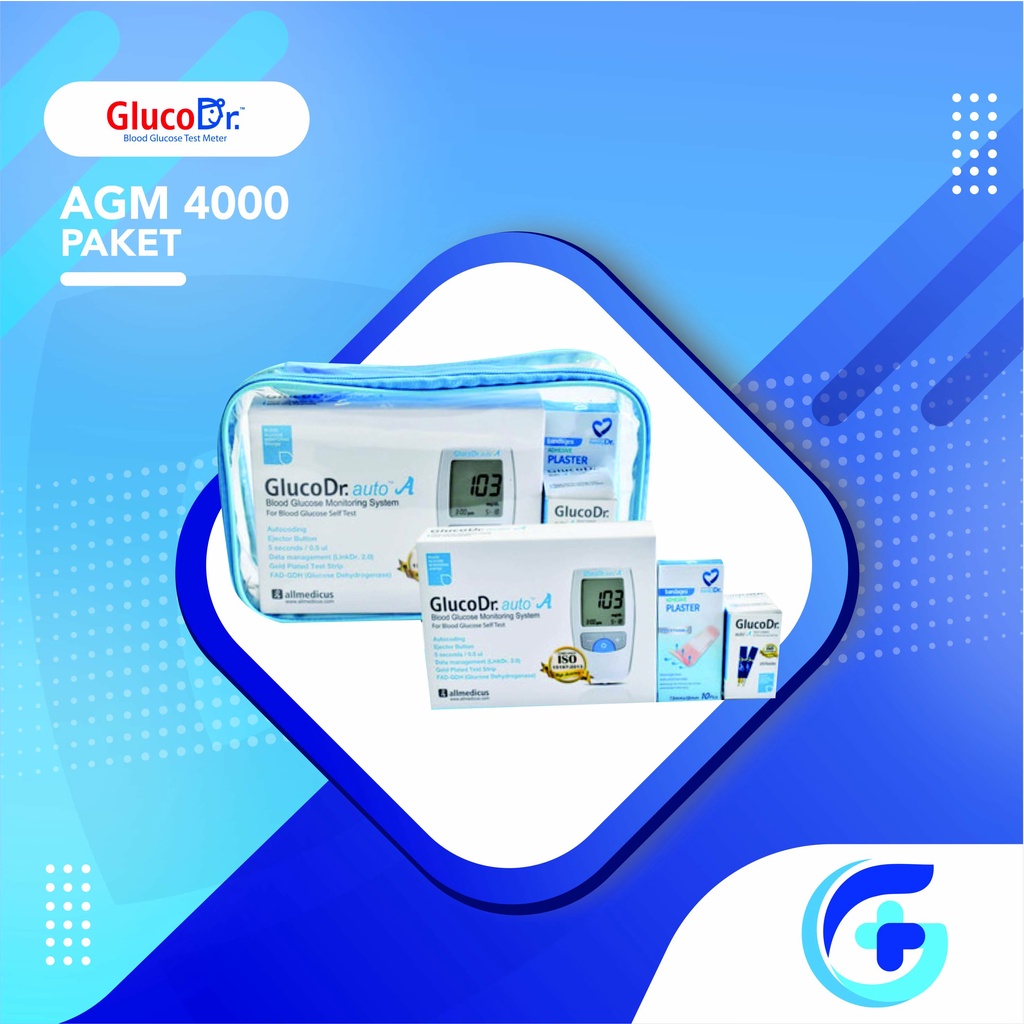 Gluco Dr AGM 4000 PAKET / ALAT UKUR GULA DARAH