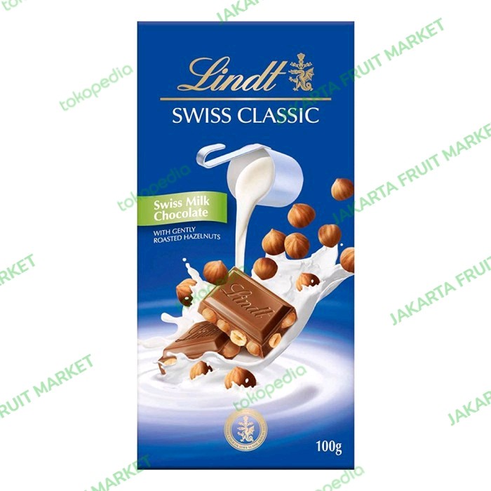 

COKELAT LINDT SWISS CLASSIC MILK HAZELNUT 100G