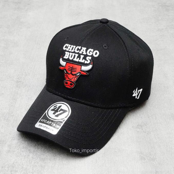 Topi Bulls Baseball Pria Topi NBA Import Mirror ORI