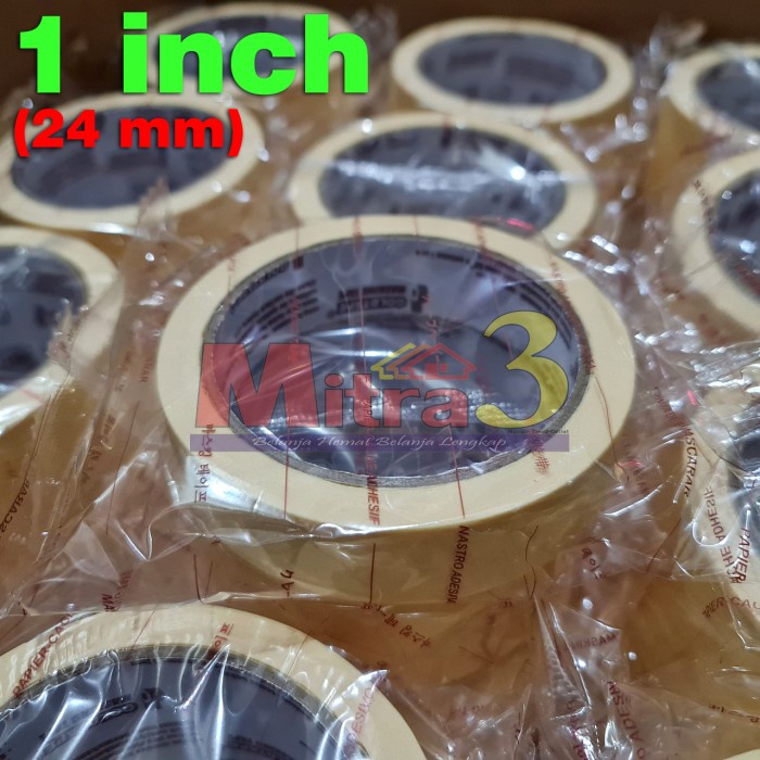 

*:*:*:*:*] Lakban Kertas GOLDTAPE 1" / Masking Tape Isolasi Dico Duco 1 inci 24mm