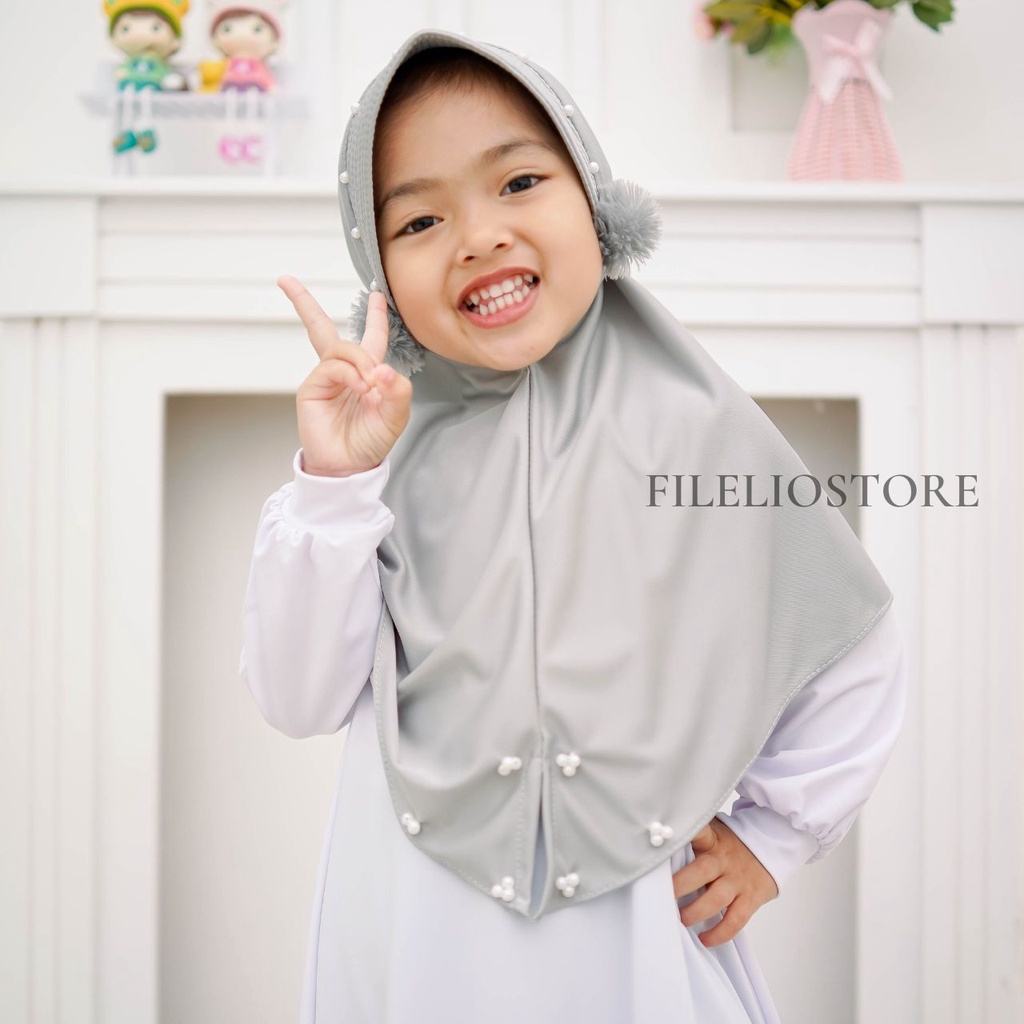 New Collection Hijab Anak TK - SD Maryam Mutiara Rempel Hijab anak Usia 4-7 Tahun Pakaian Muslim Anak Perempuan