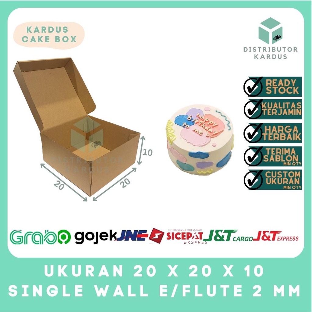 

Kardus Kue Cake Box 20x20x10 MURAH
