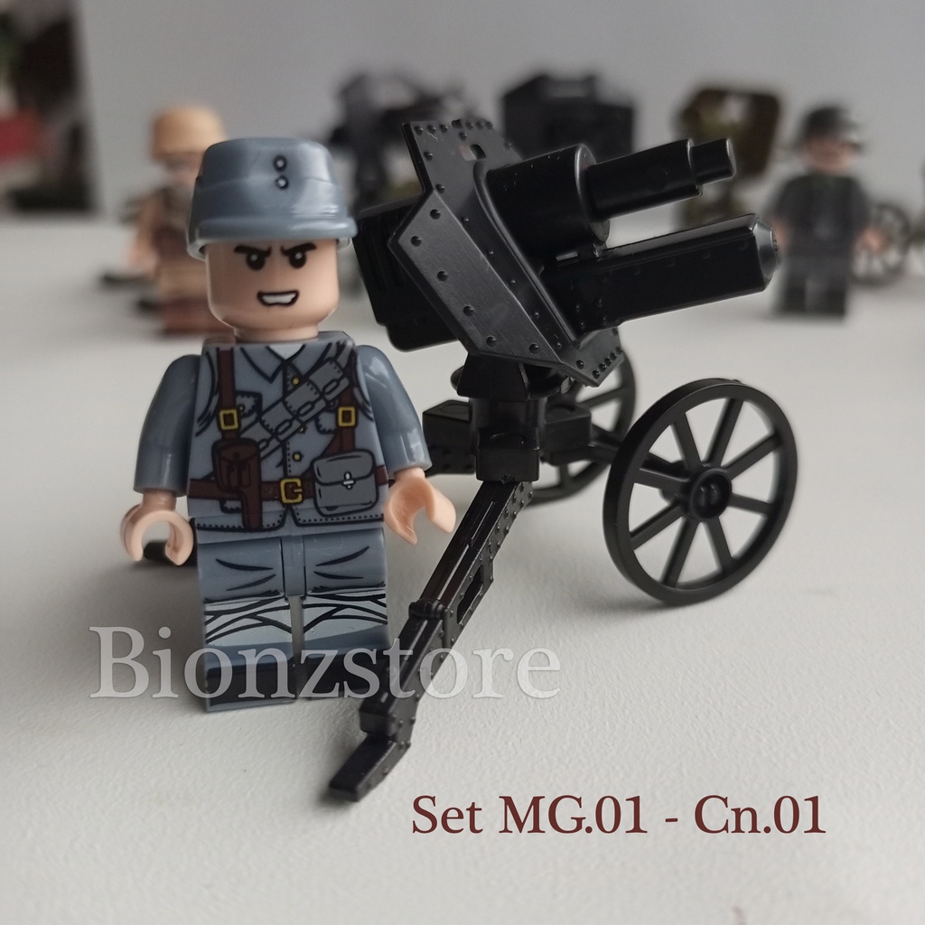 Lego WW2 Meriam Gunung & Tentara