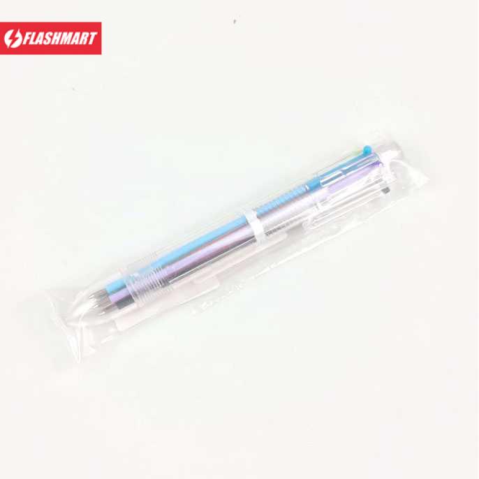 Flashmart Pulpen 6 in 1 Pena Bolpoin Warna-Warni Multi Colored Pen