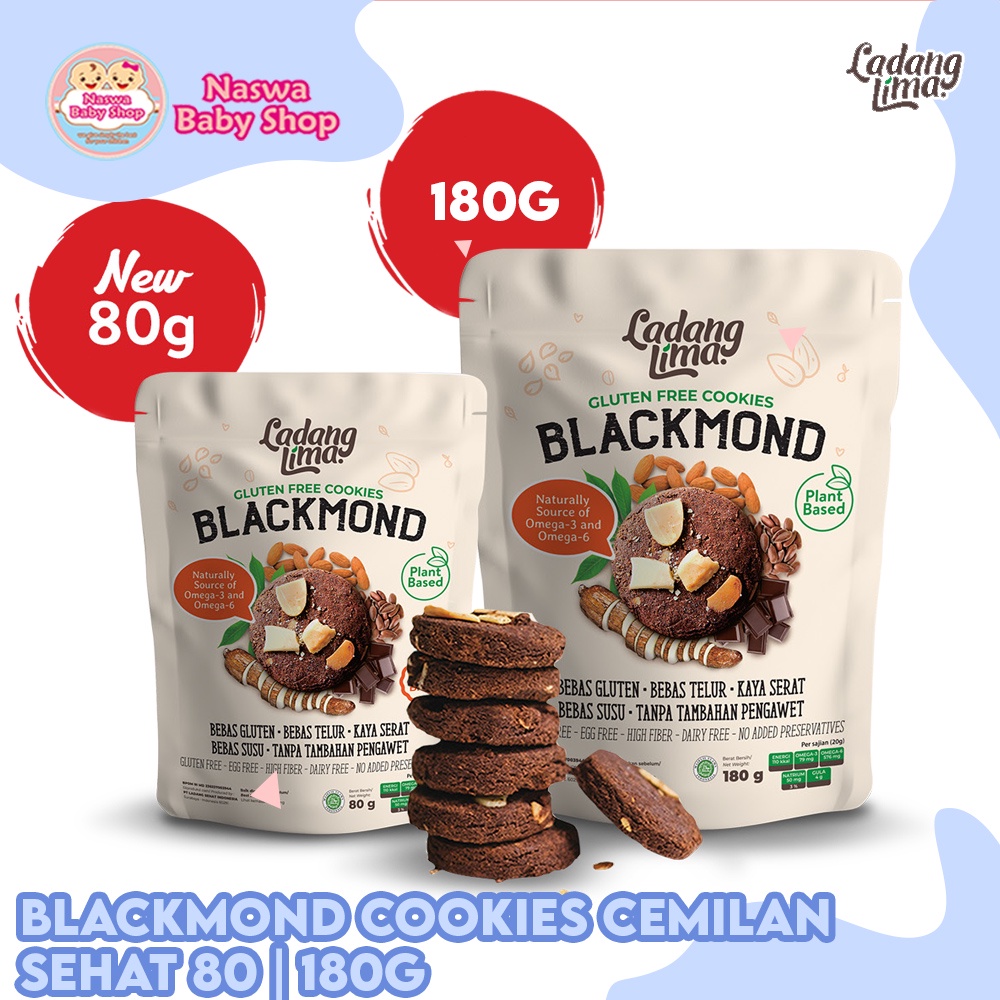 Ladang Lima Blackmond Cookies Cemilan Sehat 80 | 180g