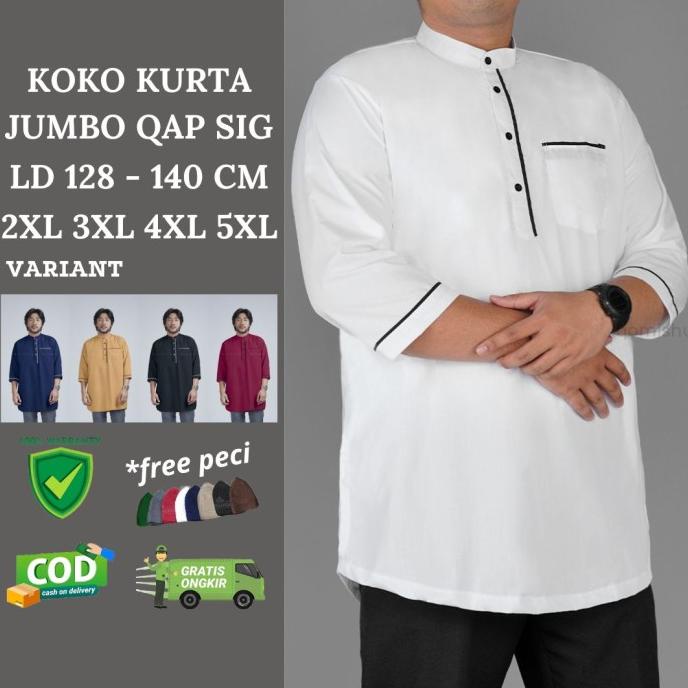 TERMURAH Koko jumbo xxl 3xl 4xl kurta big size qap signature /BAJU KOKO PRIA/BAJU KOKO DEWASA/BAJU K