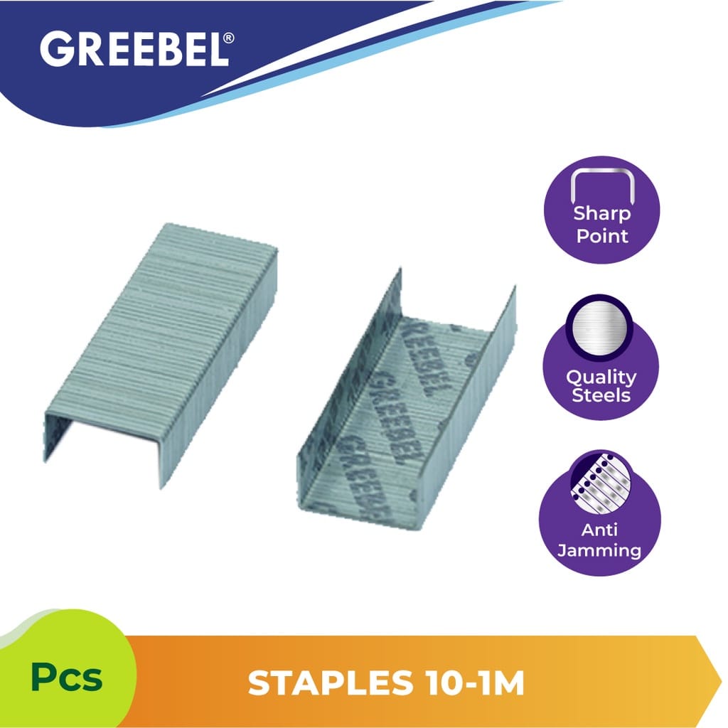 Grebeel Isi Staples / Isi Staples 10-1M / Isi Jepretan / Isi Necis Stapler / Refill Stapler / Isi Hekter
