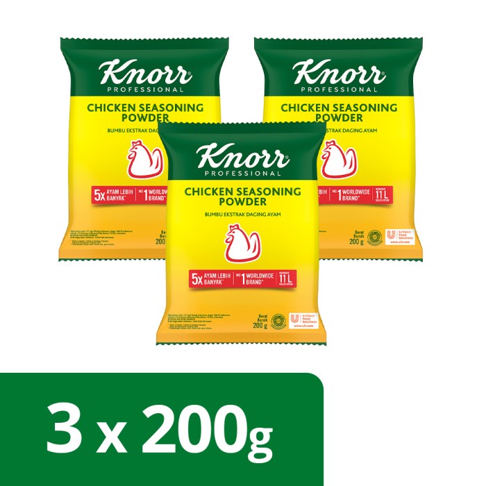 

Knorr Chicken Powder 200gr - 3 Pouch