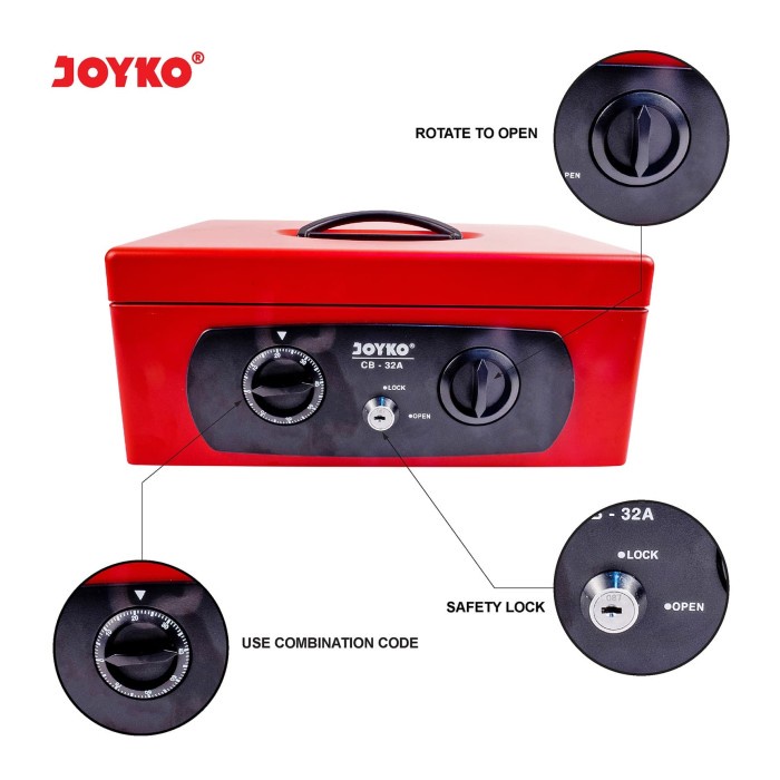 

Cash Box Joyko Cashbox Cb 32A Cb-32A Kotak Simpan Tempat Uang Barang Star Seller