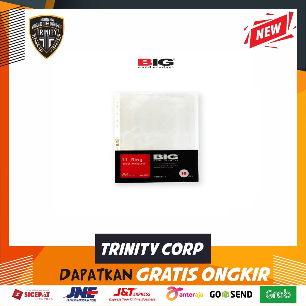 

BIG Sheet Protector F4 Folio / PP Pocket 10 Pcs