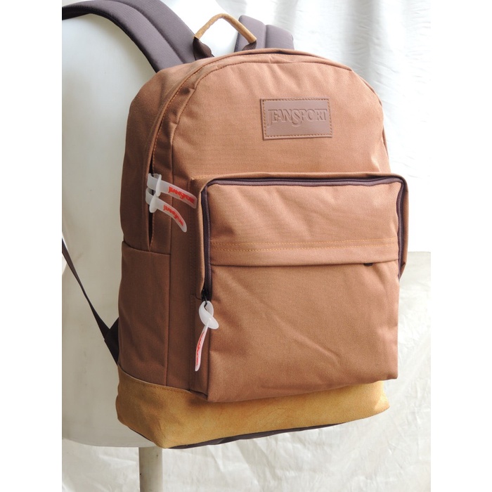 tas ransel  TAS PRIA RANSEL COKLAT MUDA, MIX KULIT ASLI(D1G2) tas ransel pria waterproof tas ransel 