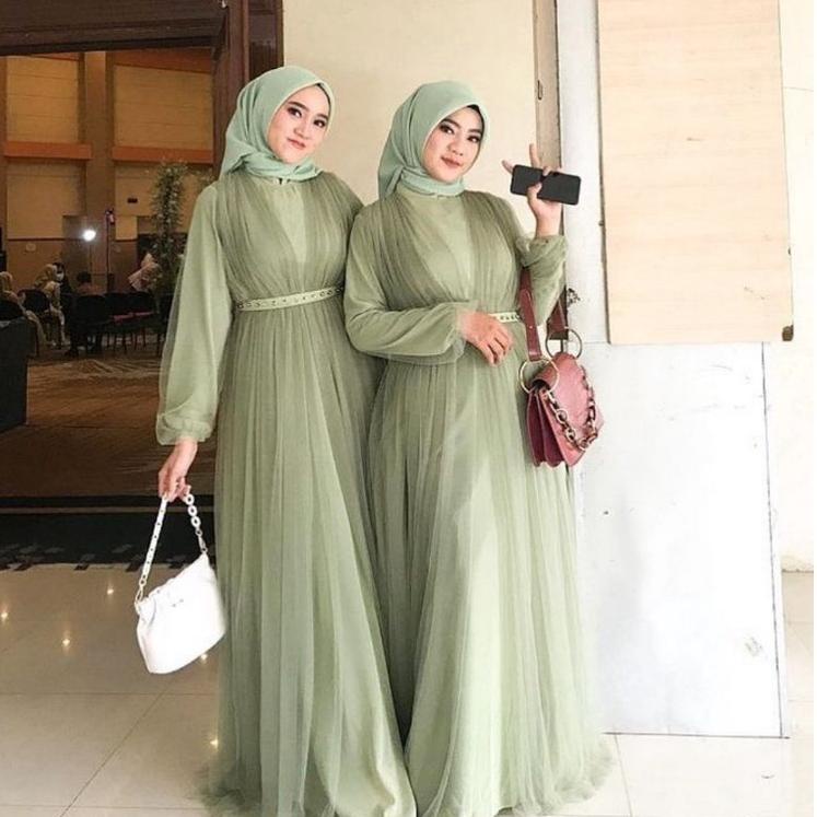 READY Bridesmaid Dress Kondangan Muslim / Sage Green Mauve Taro Nude Milo Silver Maroon Lavender