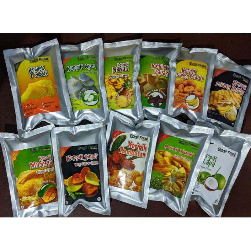 

keripik buah dan sayur 65-90gr