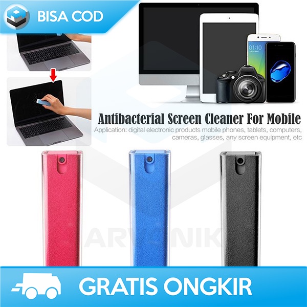 SPRAY PEMBERSIH LENSA KAMERA SCREEN CLEANER 2IN1 WITH KAIN MICROFIBER