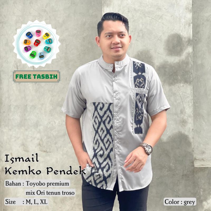 BAJU KEMKO FREE TASBIH ORI TOYOBO MIX TENUN TROSO KEMEJA KOKO PANJANG PENDEK PRIA DEWASA