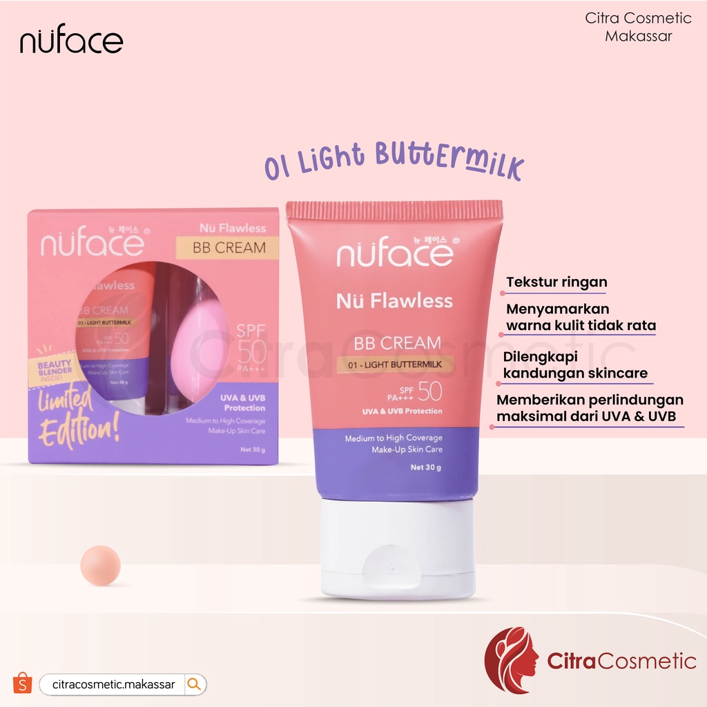 Nuface Flawless BB Cream SPF 50 PA+++ 30 Gr Series