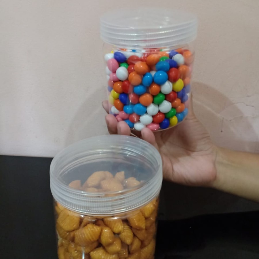 60pcs (1ball) Toples tabung 500ml / 600 ml  toples plastik cylinder free packing karton