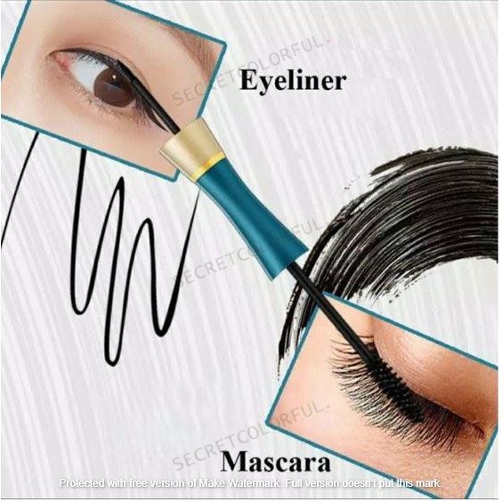 LAMEILA 3D Volume 2in1 Mascara and Eyeliner Waterproof Long Lasting