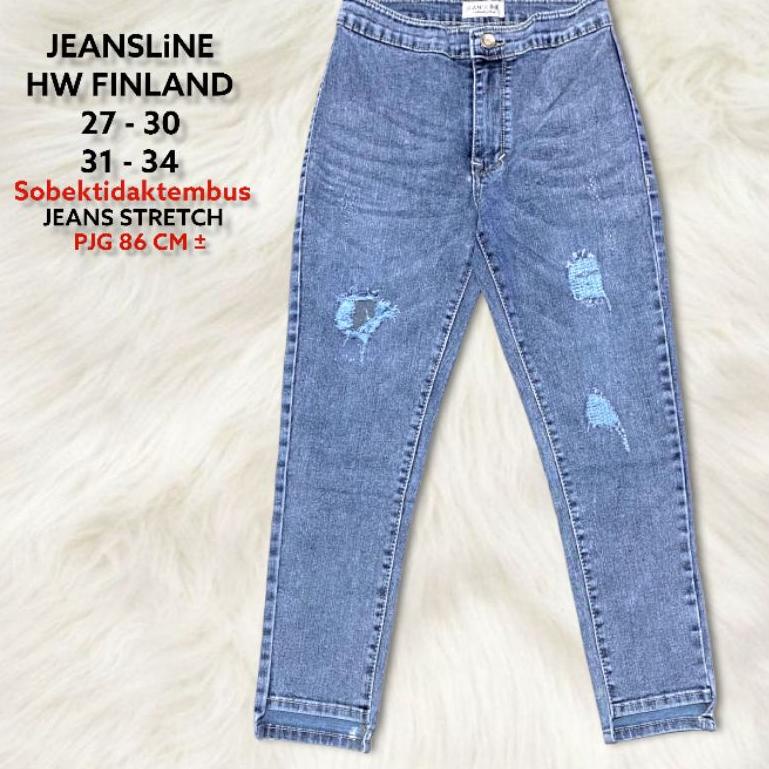TERBAIK CELANA JEANS WANITA HW FINLAND 7/9 SZ 27 - 34 TDK TEMBUS / BRAND JL