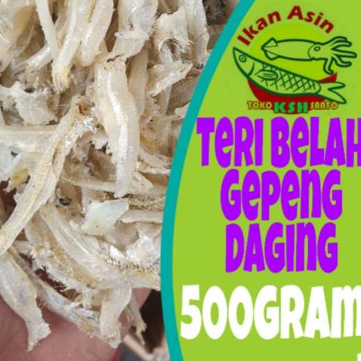 

➢ Ikan asin teri Belah Gepeng Daging-500gram ☁