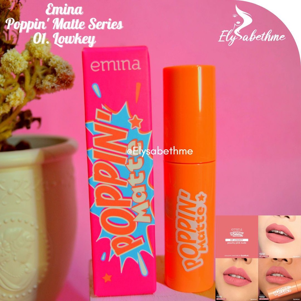 ✿ELYSABETHME✿ ˜”*°• emina •°*”˜. Emina Poppin' Matte lipcream lipstick cair cocok untuk remaja ke kampus sekolah daily bisa ombre lips