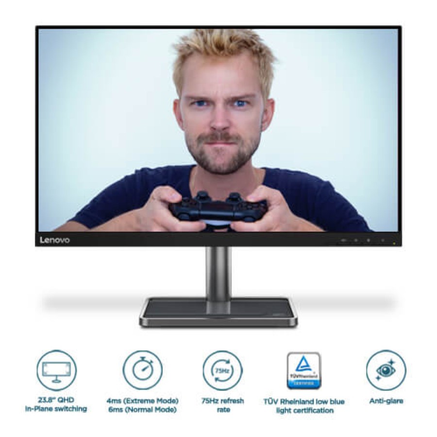 Monitor LED Lenovo L24Q-35 24&quot; IPS QHD 1440p 75Hz HDMI DP Speaker