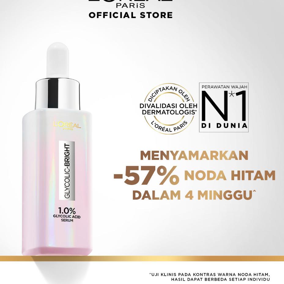 Kualitas Terbaik L'Oreal Paris Glycolic Bright Instant Glowing Face Serum - 15/30ml Loreal Glyco Aci