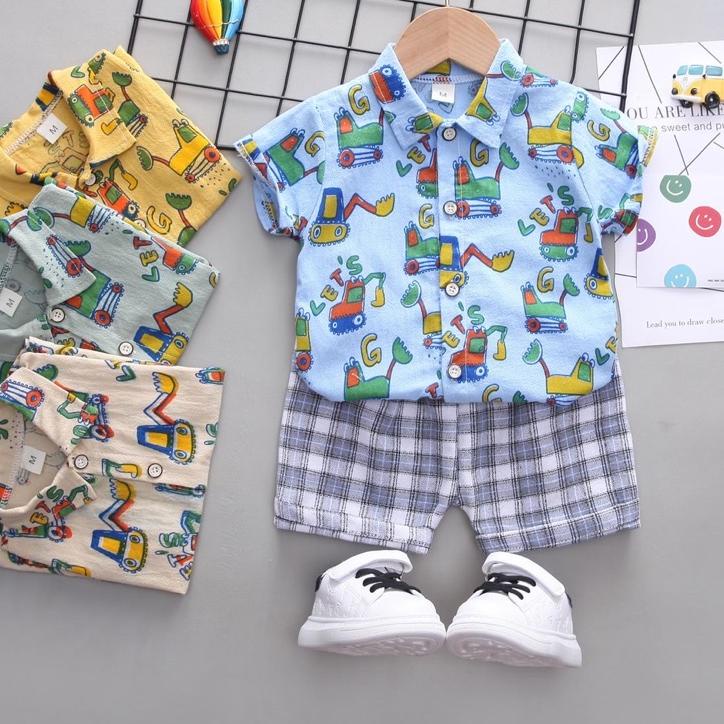 ☛ SETELAN KEMEJA ANAK IMPORT / SETELAN HEM ANAK LAKI / SETELAN POLO ANAK COWOK IMPORT ♟