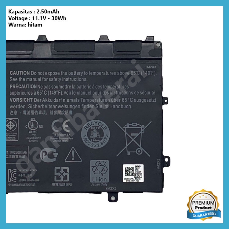 Baterai Battery Dell Latitude 13 7000 7350 271J9 Original