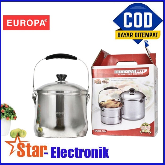 Panci Ajaib Europa Pot Magic Steamer Cooker Multifungsi Lengkap 7 Liter